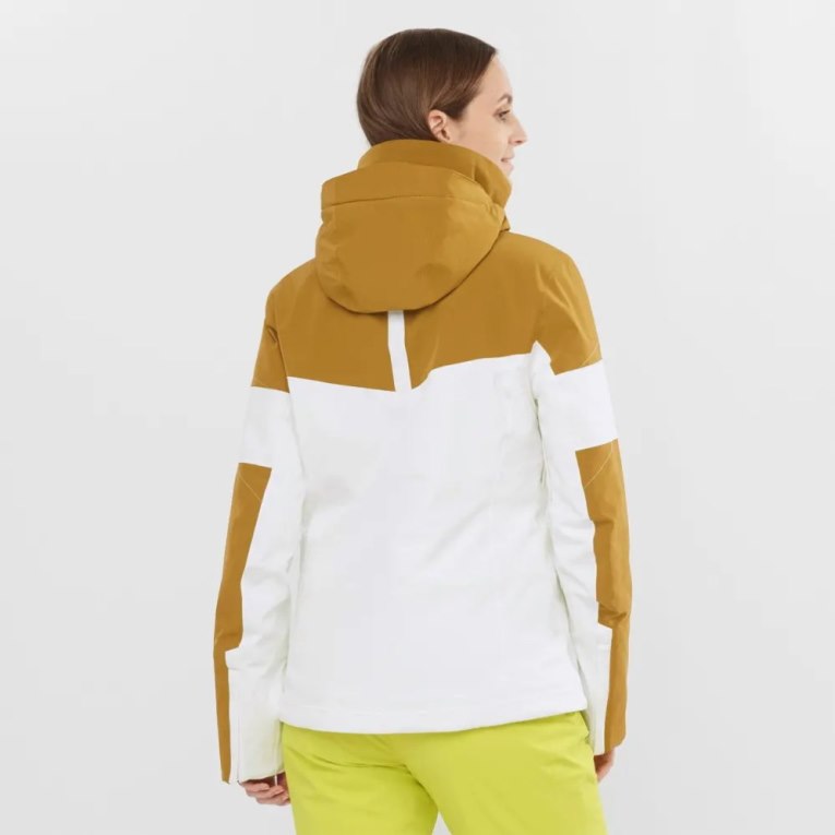 Salomon Speed Women's Insulated Jackets White / Brown | CA 80X95